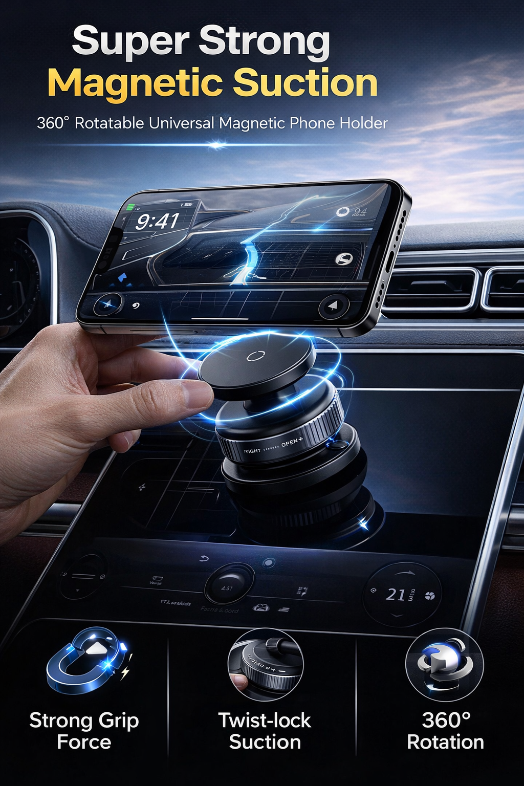 Magnetic Suction Phone Holder